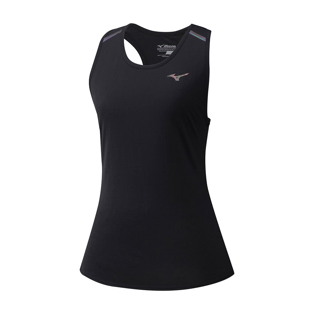 Camiseta de tirantes Mizuno Running Solarcut Para Mujer Negros 1863740-RN